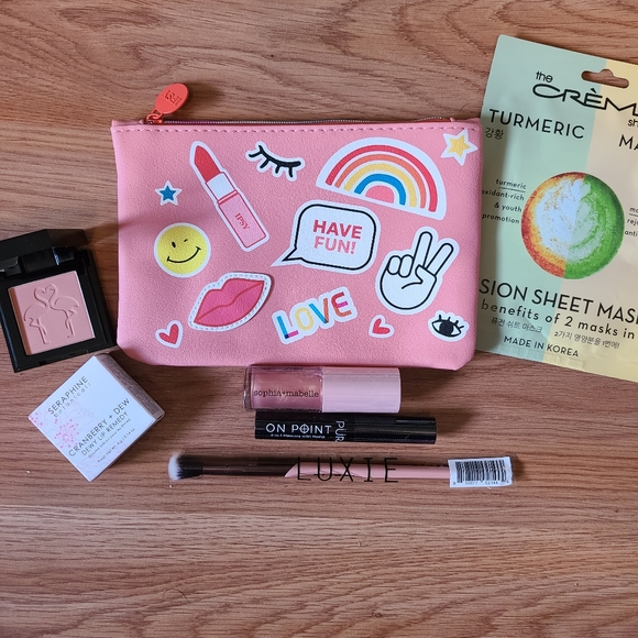Sephora Other - 🦩3/$30 Lipgloss, lip remedy, blush, mascara, and brush with Ipsy bag